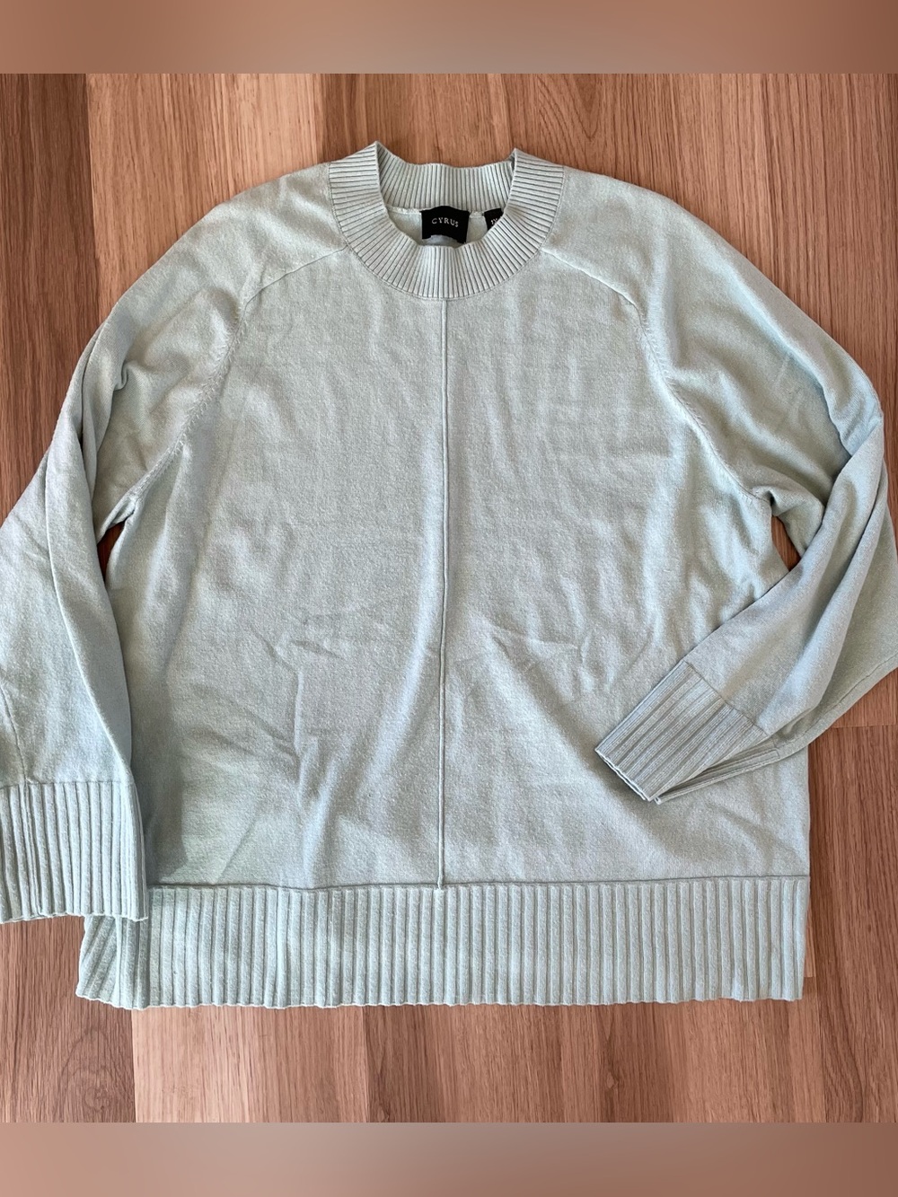 Cyrus Womens 1X Relaxed Fit Sweater Clean Girl Minimalist Normcore Cottage Cabin